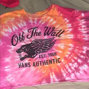 Tie-dye Vans crop top